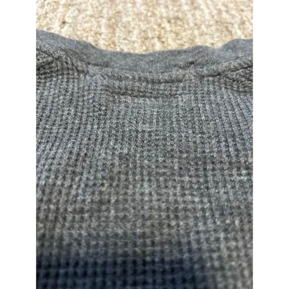 Wallace and Barnes Shirt Mens Heathered Gray Waffle Knit  Thermal Pullover Sz LG - Picture 8 of 8